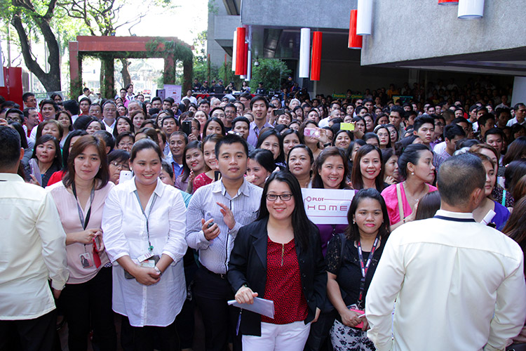 PLDT employees eagerly wait for the program to start