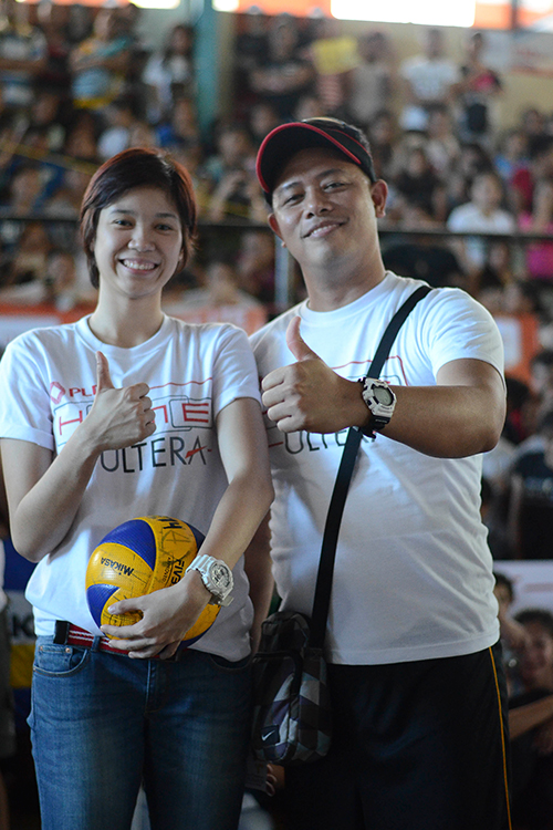 Amihan spiker Mika Reyes  and Coach Jasper Jimenez