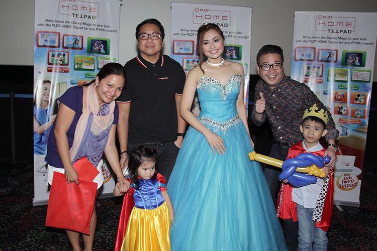 PLDT HOME executives award the three children in Best Costume