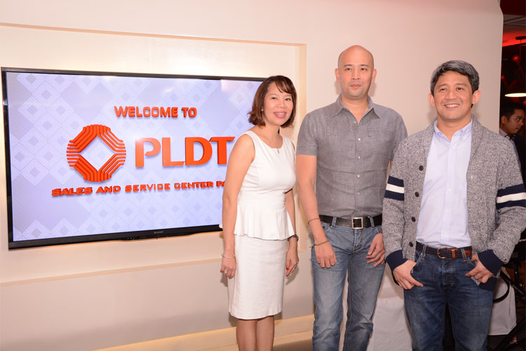 PLDT Head of HOME Customer Care & Business Development Weng Aquino, PLDT VP & Head of Customer Care Paolo Lopez, PLDT EVP & Head of HOME Business Ariel Fermin